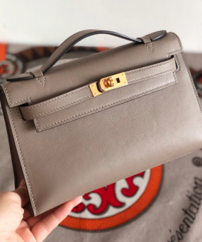 에르메스 미니 켈리백22 그리스 금장 스위프트